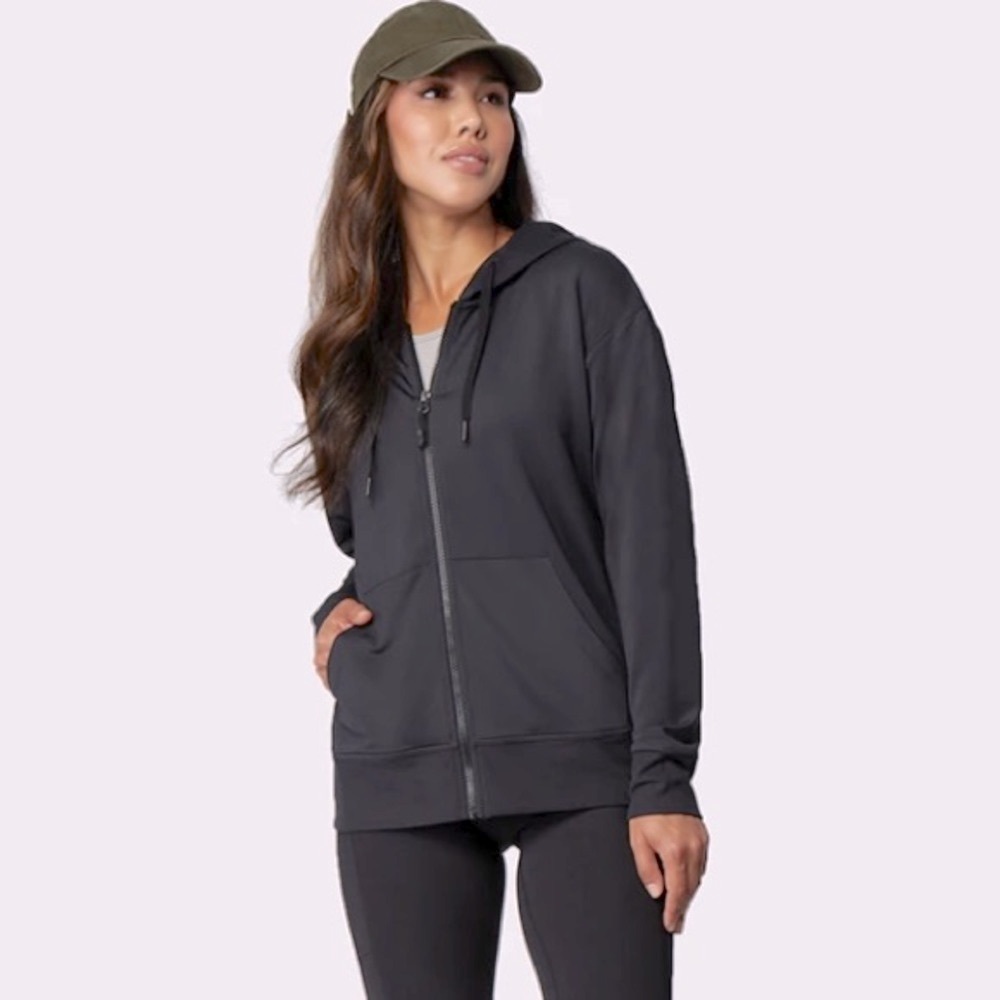 Solid Black Zip-up Hoodie (NWT)